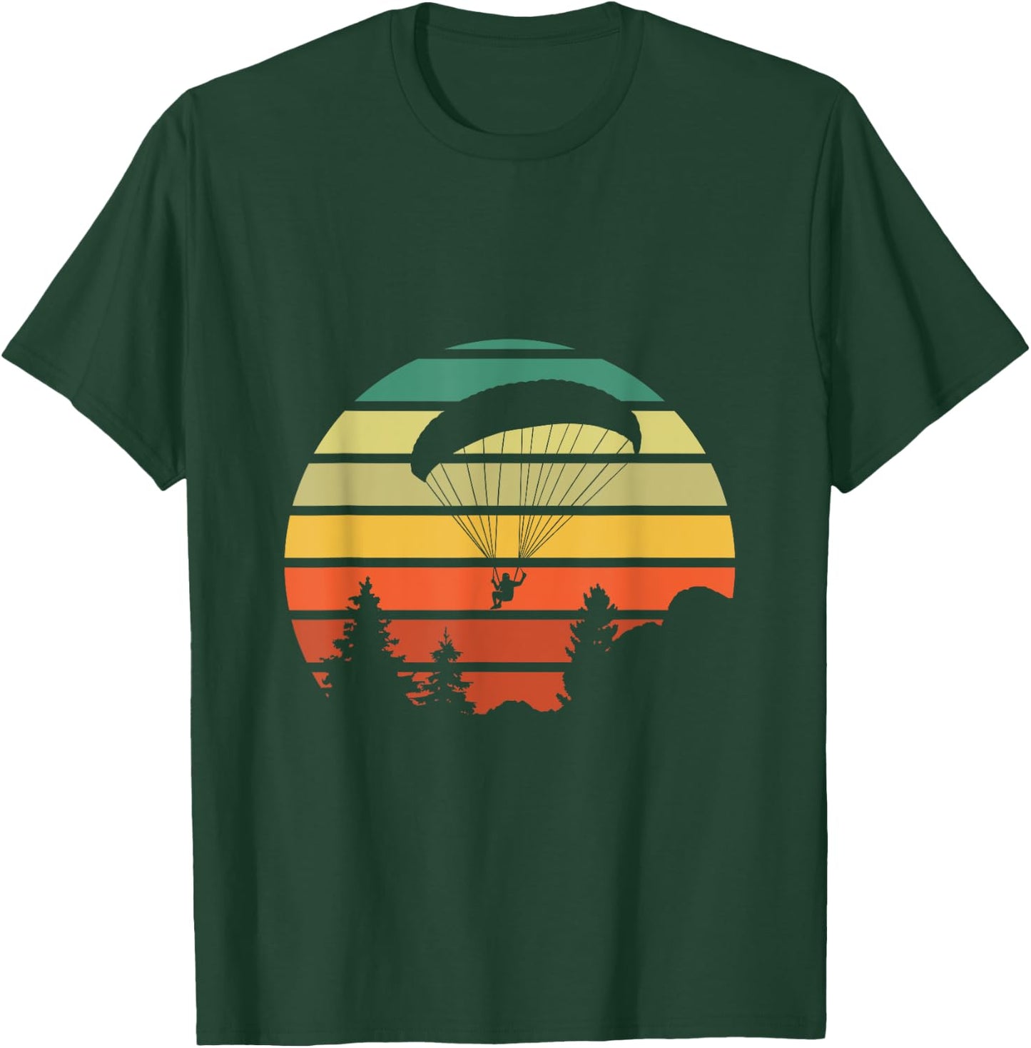 Paragliding Outfits Paraglider Vintage Paragliding Over Forest T-Shirt - T-Shirt | Forest
