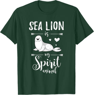 Sea Lion Is My Spirit Animal Sea Lion T-Shirt - T-Shirt | Forest