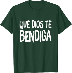 Que Dios Te Bendiga God Bless you Cristiana Espanol Spanish T-Shirt - T-Shirt | Forest