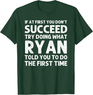 RYAN Gift Name Personalized Birthday Funny Christmas Joke T-Shirt - T-Shirt | Forest