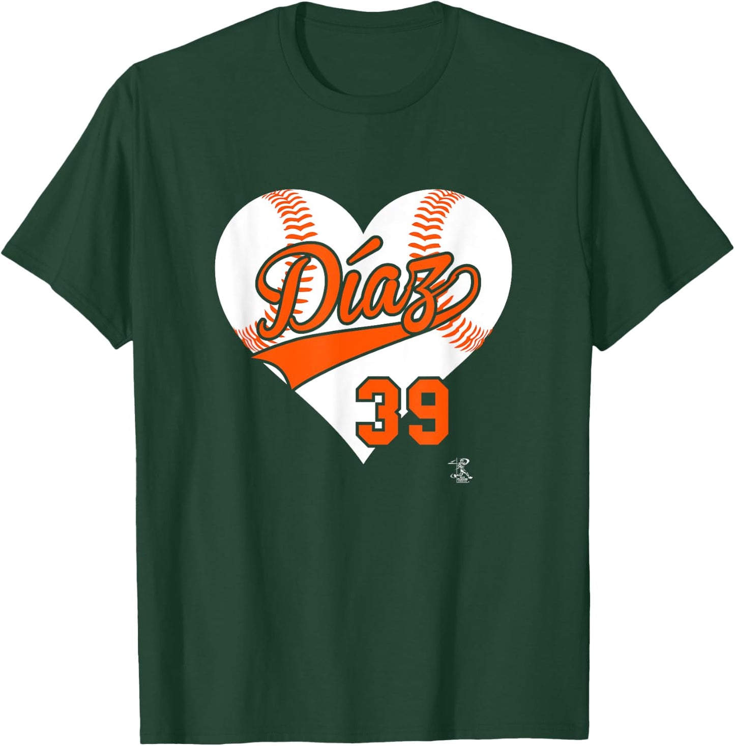 Edwin Diaz Baseball Heart Gameday T-Shirt - T-Shirt | Forest