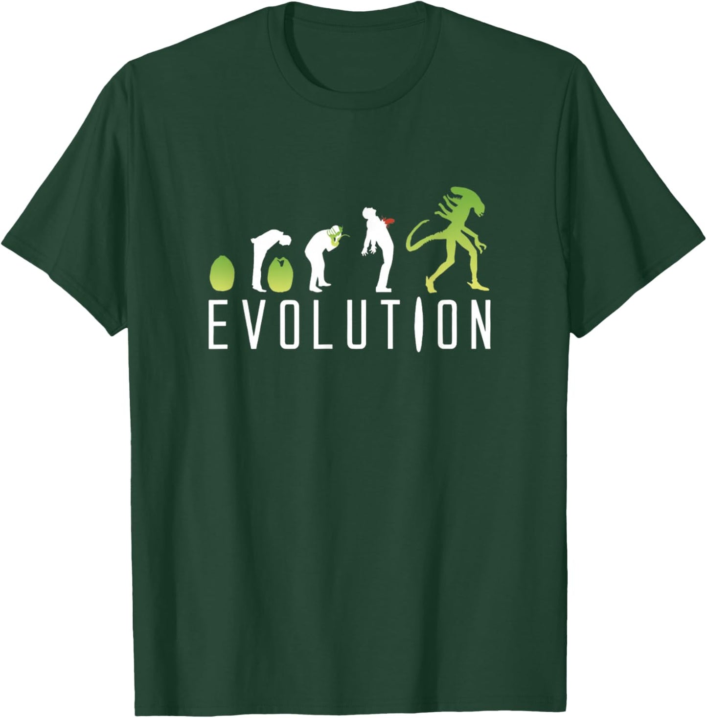 Evolution Of Man Alien T-Shirt - T-Shirt | Forest