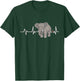 Elephant Heartbeat EKG Gift Elephant T-Shirt - T-Shirt | Forest