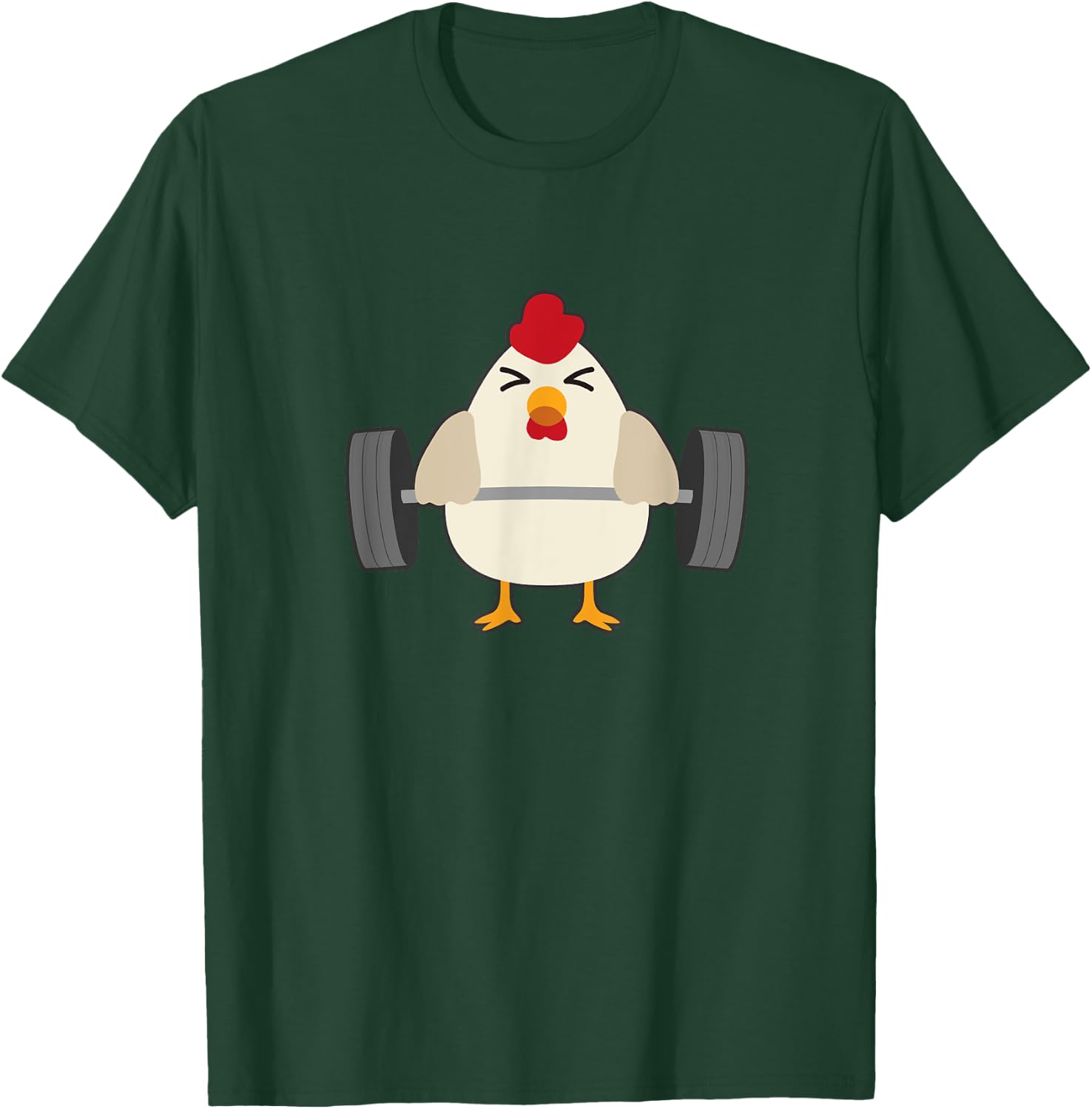 Chicken Power Deadlift - Funny Weightlifter T-Shirt - T-Shirt | Forest