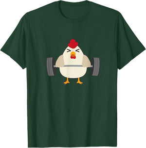 Chicken Power Deadlift - Funny Weightlifter T-Shirt - T-Shirt | Forest