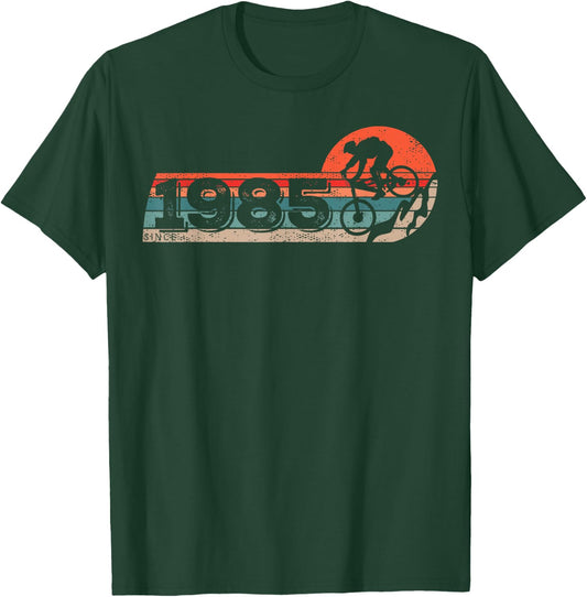 MTB Bike Mountain Bike Bicycle Vintage cycling MTB 1985 T-Shirt - T-Shirt | Forest