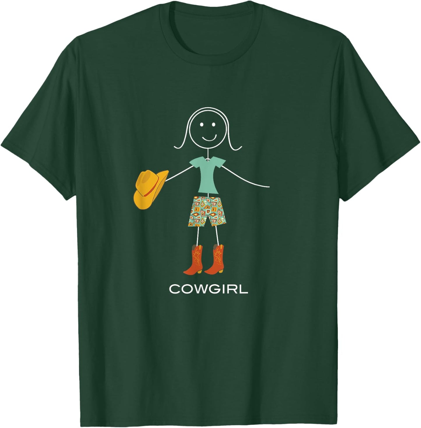 Funny Women's Cowgirl Girl Rodeo Horse Rancher T-Shirt - T-Shirt | Forest