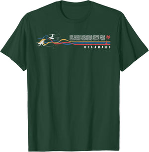 Retro Delaware Delaware Seashore State Park Surfboarder T-Shirt - T-Shirt | Forest