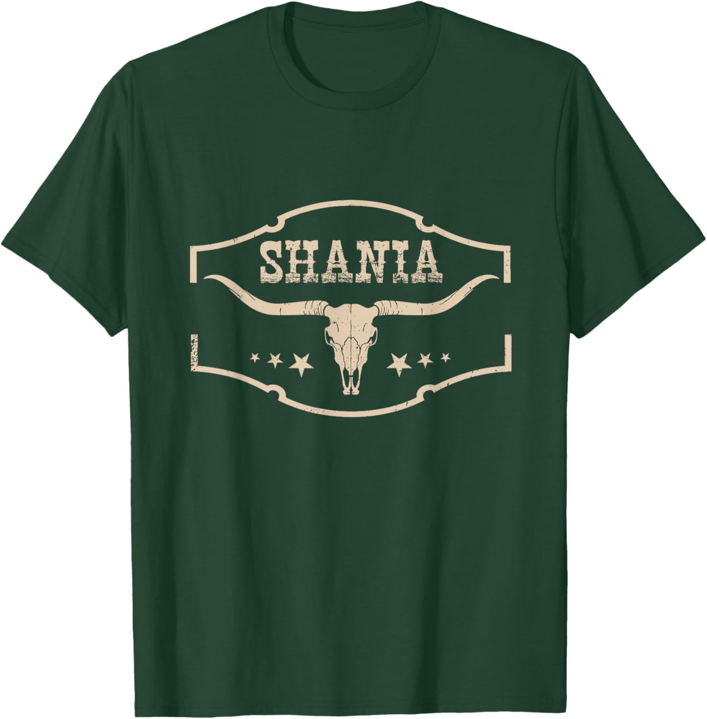 Funny Shania First Name Retro Vintage Distressed Gift T-Shirt - T-Shirt | Forest