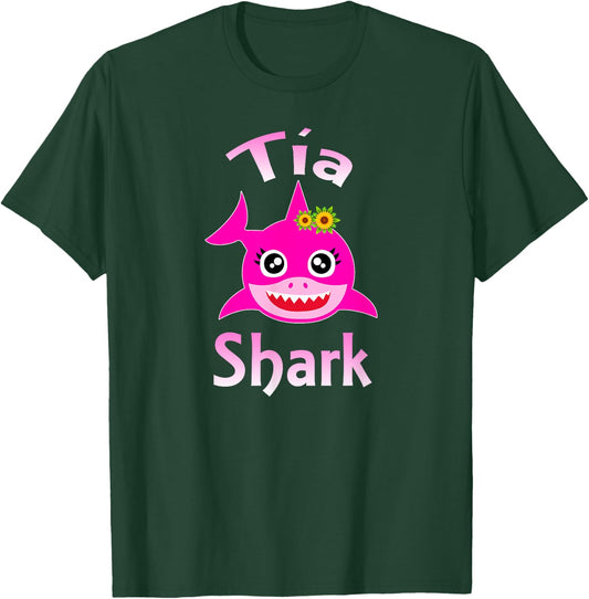 Tia Shark Spanish Aunt Funny T-Shirt - T-Shirt | Forest