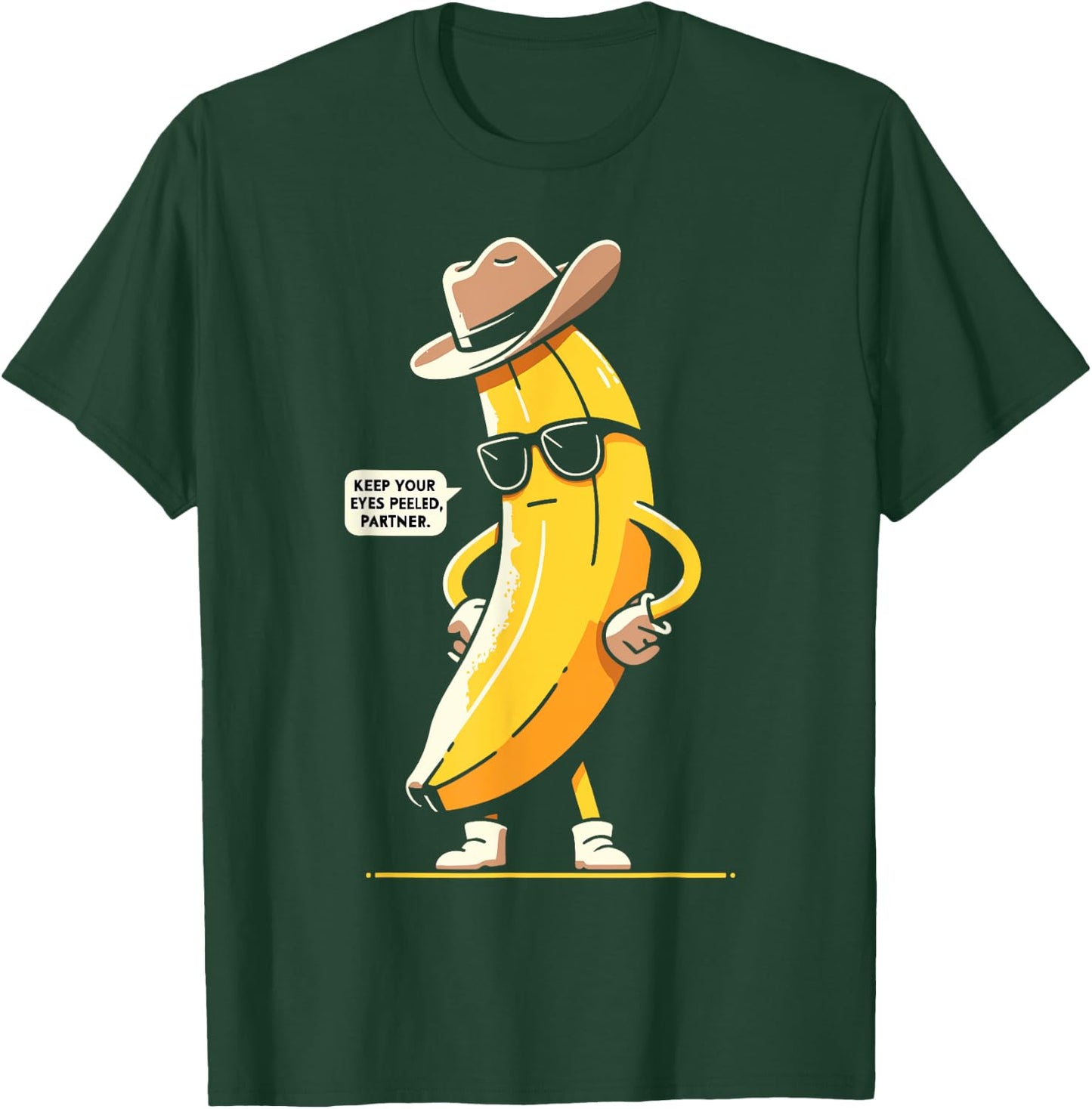 Banana Cowboy Cowgirl Country Western Novelty Funny Banana T-Shirt - T-Shirt | Forest