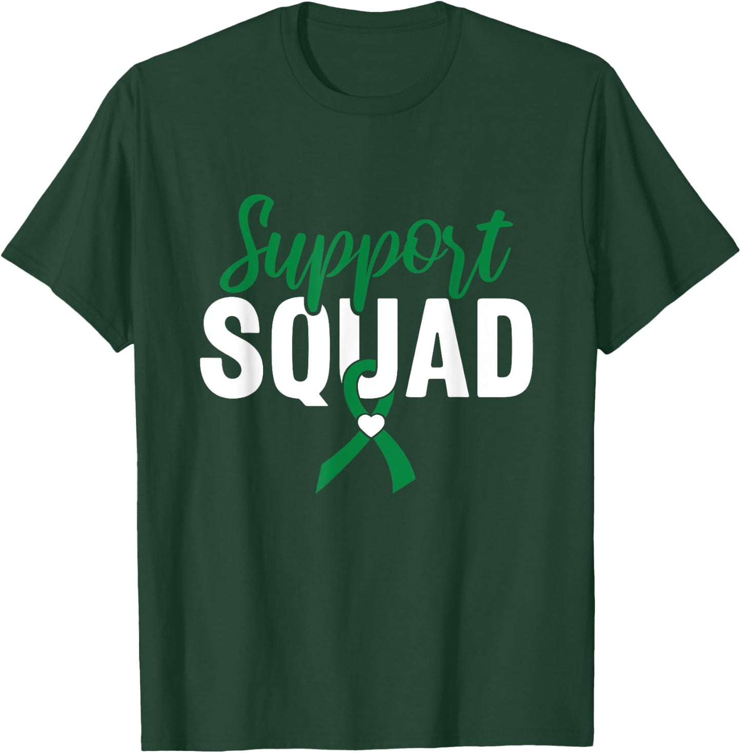 Support Squad Green Ribbon Liver Cancer Awareness T-Shirt - T-Shirt | Forest