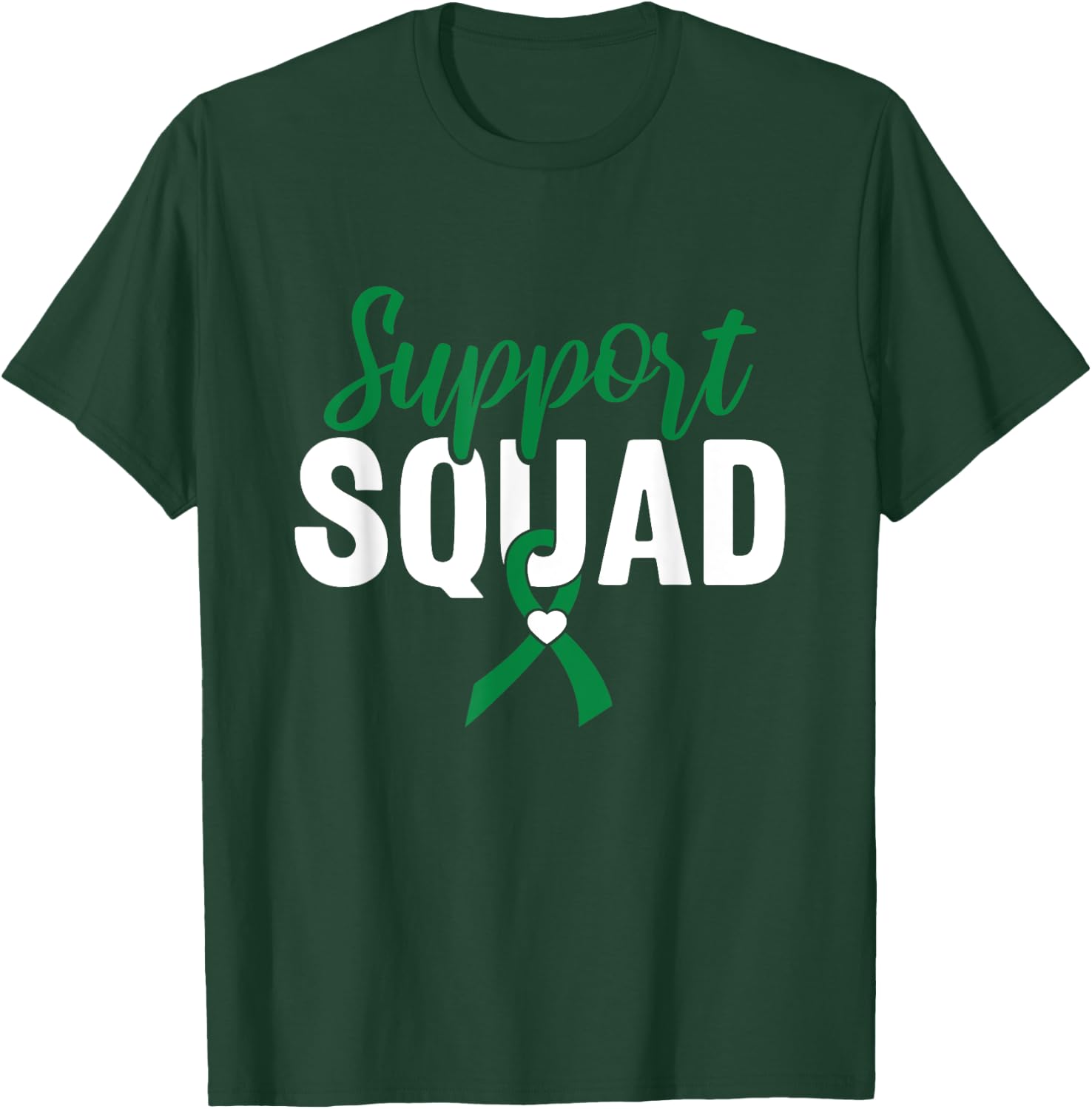 Support Squad Green Ribbon Liver Cancer Awareness T-Shirt - T-Shirt | Forest