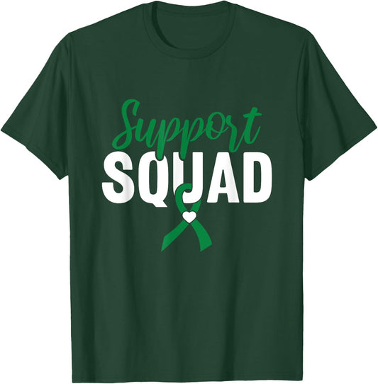 Support Squad Green Ribbon Liver Cancer Awareness T-Shirt - T-Shirt | Forest