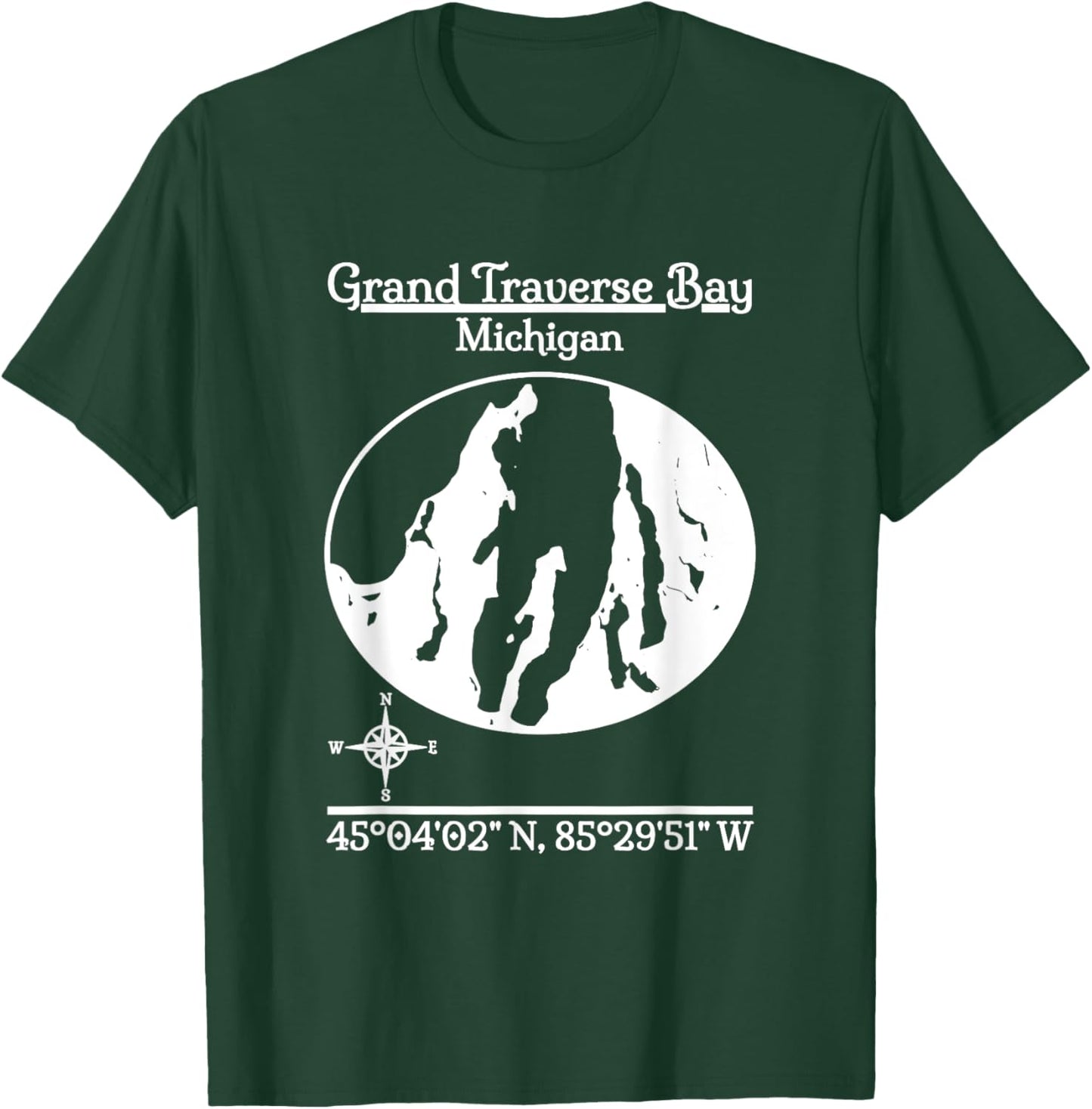Grand Traverse Bay - Michigan T-Shirt - T-Shirt | Forest
