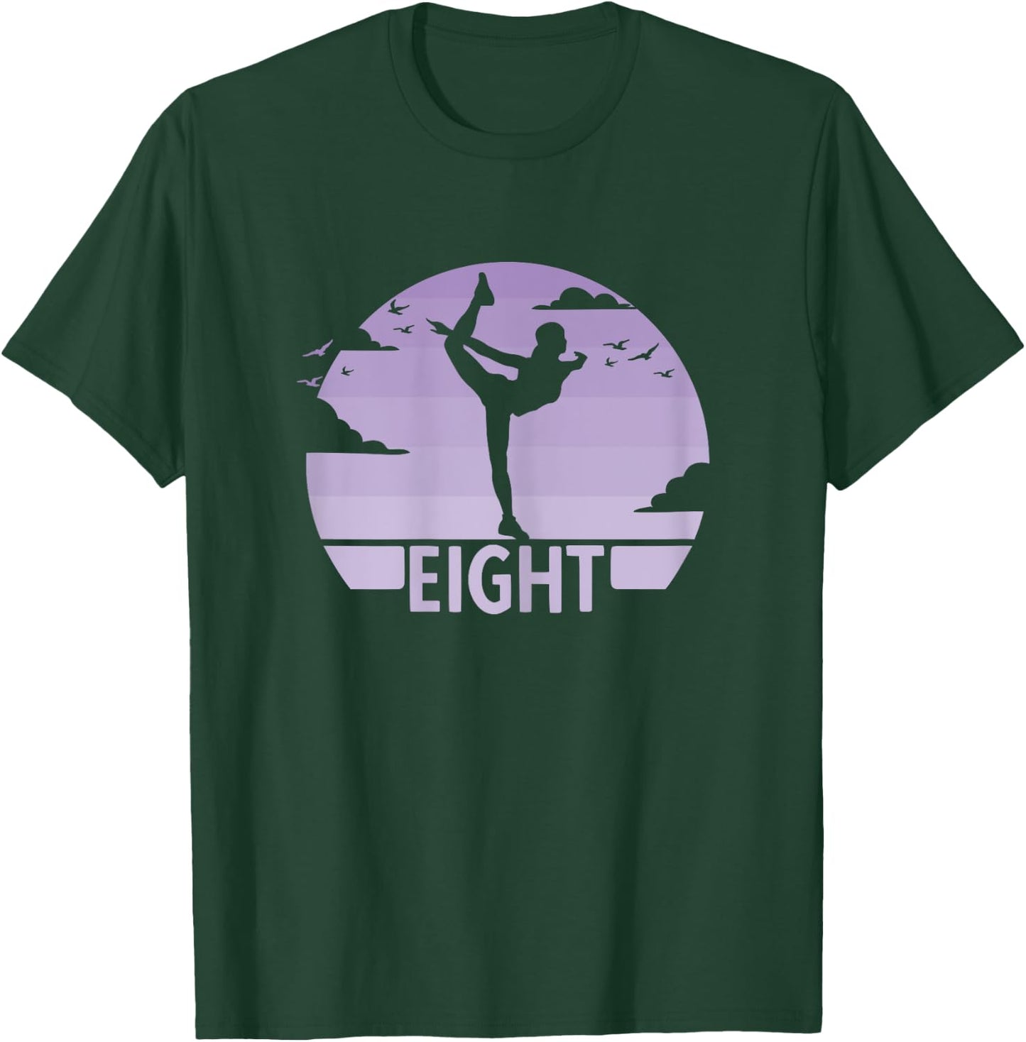8th Birthday Gymnast Dancer 8 Years Girl Gymnastics T-Shirt - T-Shirt | Forest