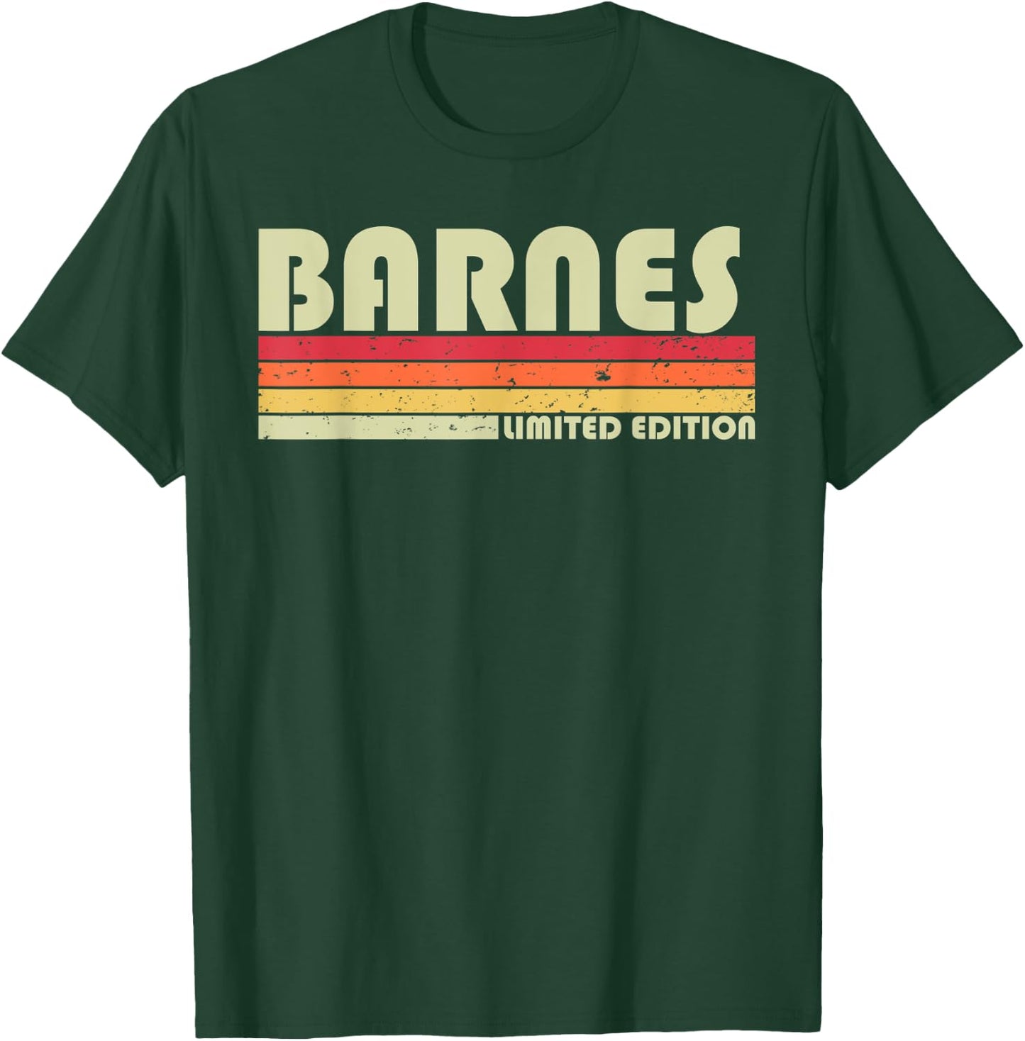 BARNES Surname Funny Retro Vintage 80s 90s Birthday Reunion T-Shirt - T-Shirt | Forest