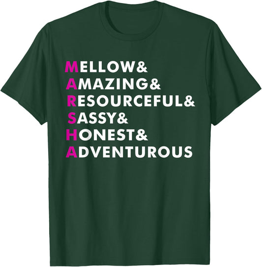 Marsha Name Shirt Personalized Gift T-Shirt - T-Shirt | Forest