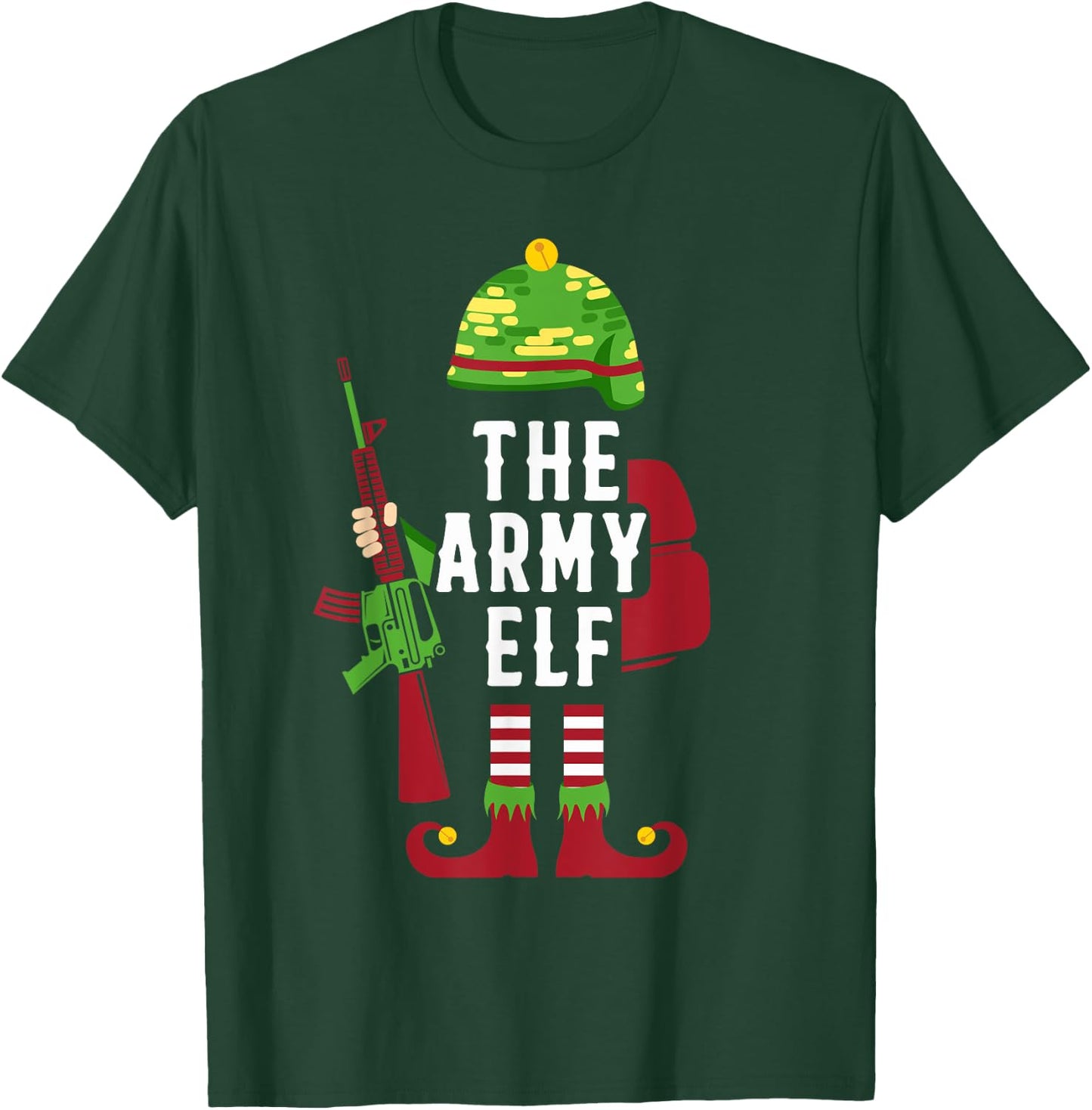The Army Elf Funny Christmas Gifts for Soldiers T-Shirt - T-Shirt | Forest