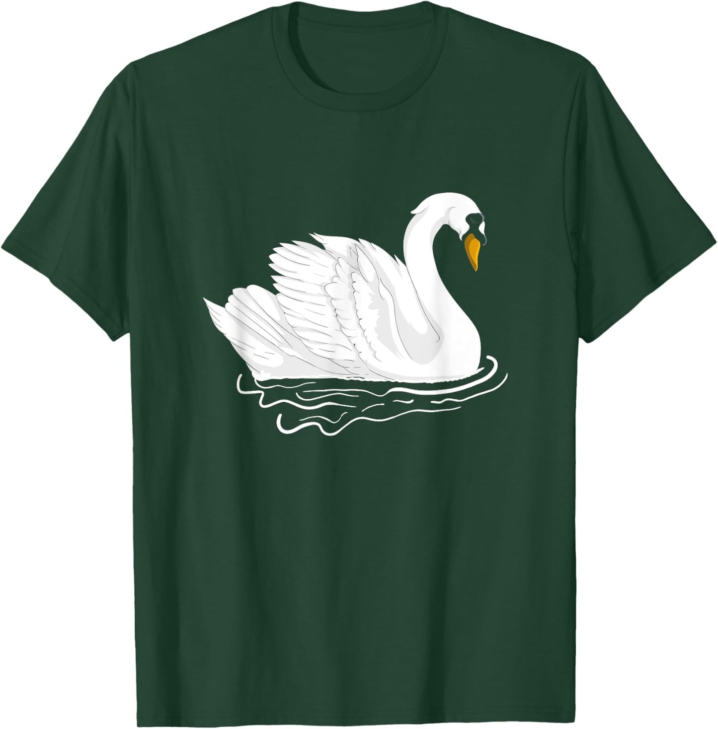 Cute Animal Lover Gift Pretty Bird Lake Beautiful Swan T-Shirt - T-Shirt | Forest