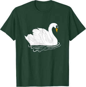 Cute Animal Lover Gift Pretty Bird Lake Beautiful Swan T-Shirt - T-Shirt | Forest