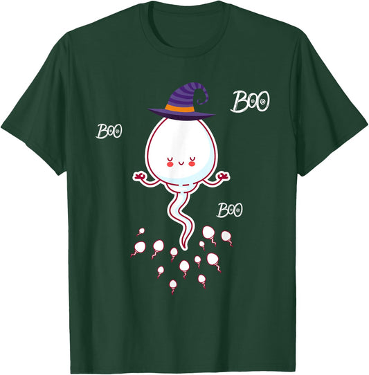 Boo Boo Funny Sperm Ghost Halloween Men Women Costume Gift T-Shirt - T-Shirt | Forest