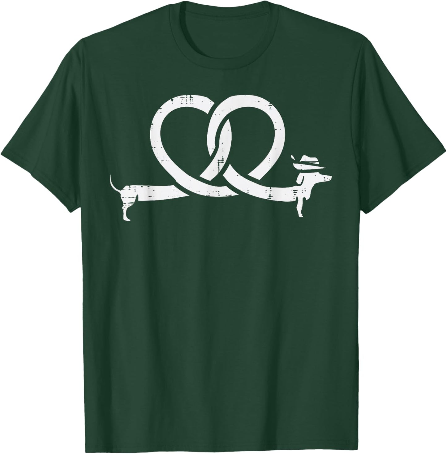 Oktoberfest Pretzel Dachshund Wiener Costume Women Kids Men T-Shirt - T-Shirt | Forest