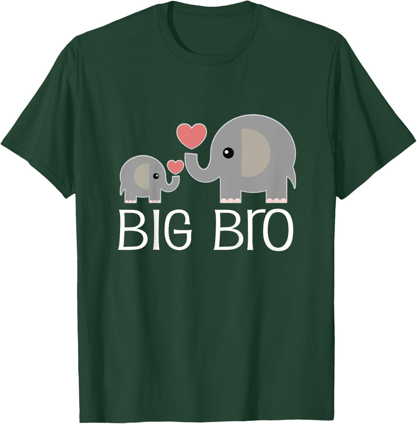 Kids Brother Cute Big Bro Announcement Elephant T-Shirt - T-Shirt | Forest