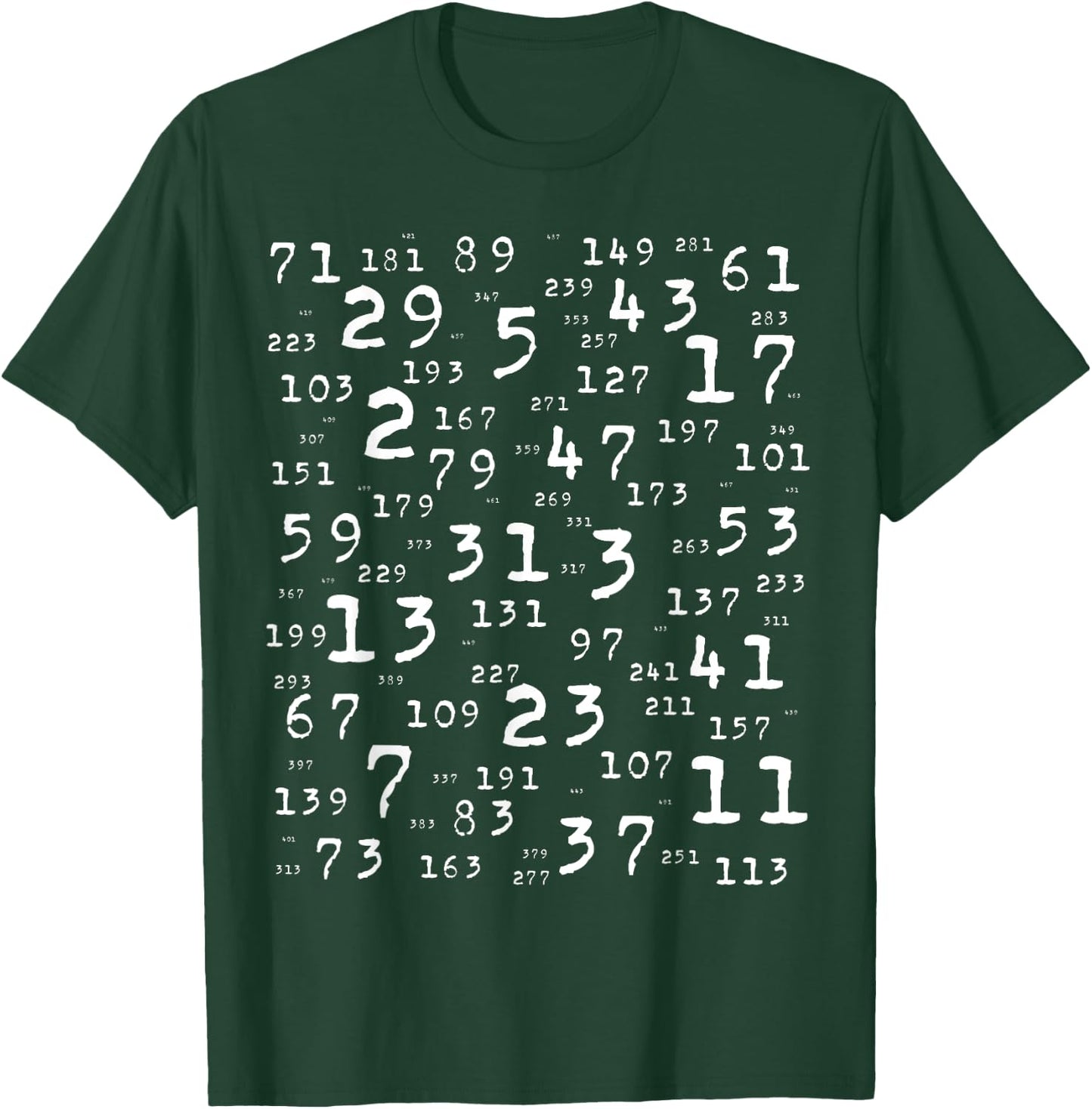 Prime Numbers Teacher Nerd Geek Science Student Logic Maths T-Shirt - T-Shirt | Forest