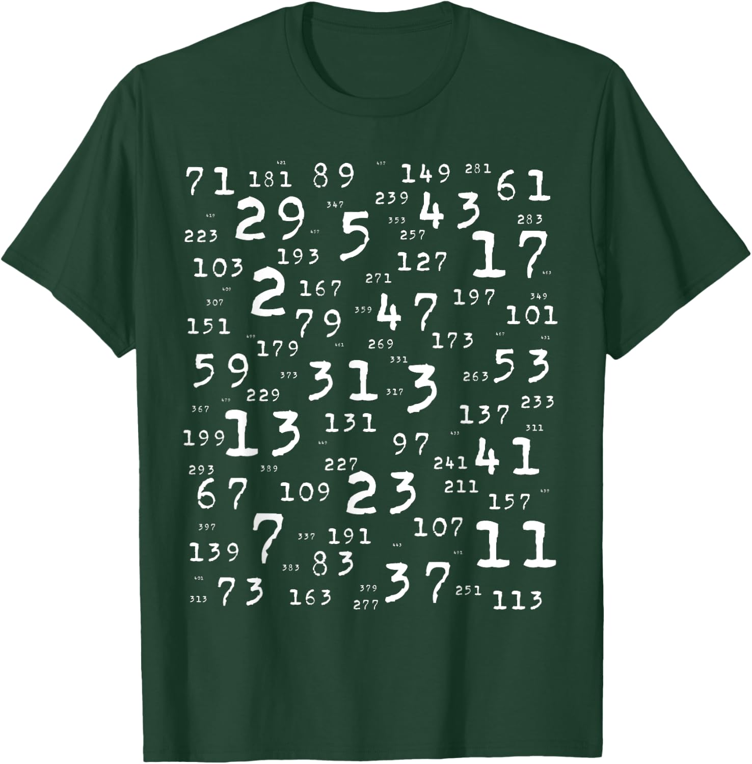 Prime Numbers Teacher Nerd Geek Science Student Logic Maths T-Shirt - T-Shirt | Forest