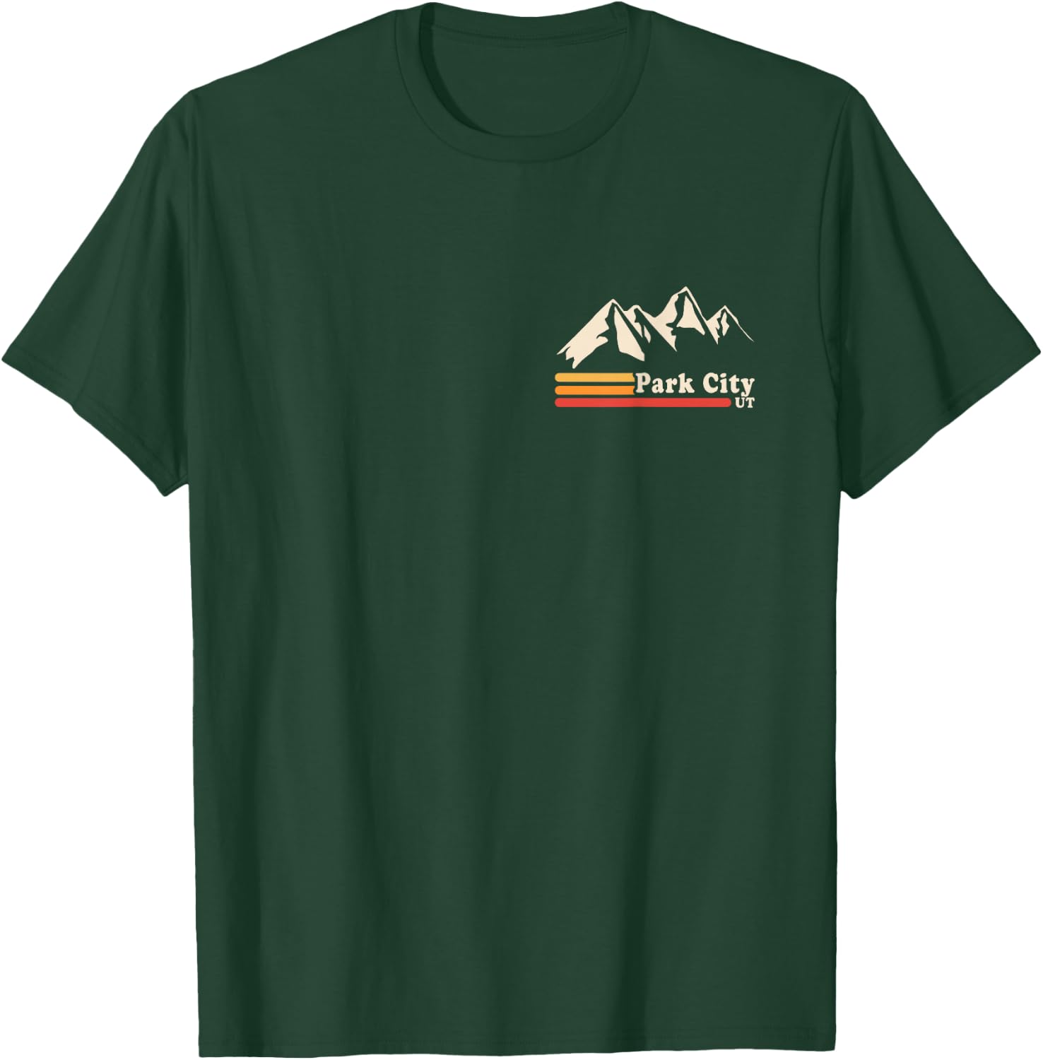 Retro Park City Utah Mountains Ski T-Shirt - T-Shirt | Forest