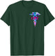 Certified Phlebotomy Technician CPT Caduceus Medical Symbol T-Shirt - T-Shirt | Forest