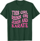 This Girl Runs On Jesus and Karate Funny Christian Karate T-Shirt - T-Shirt | Forest