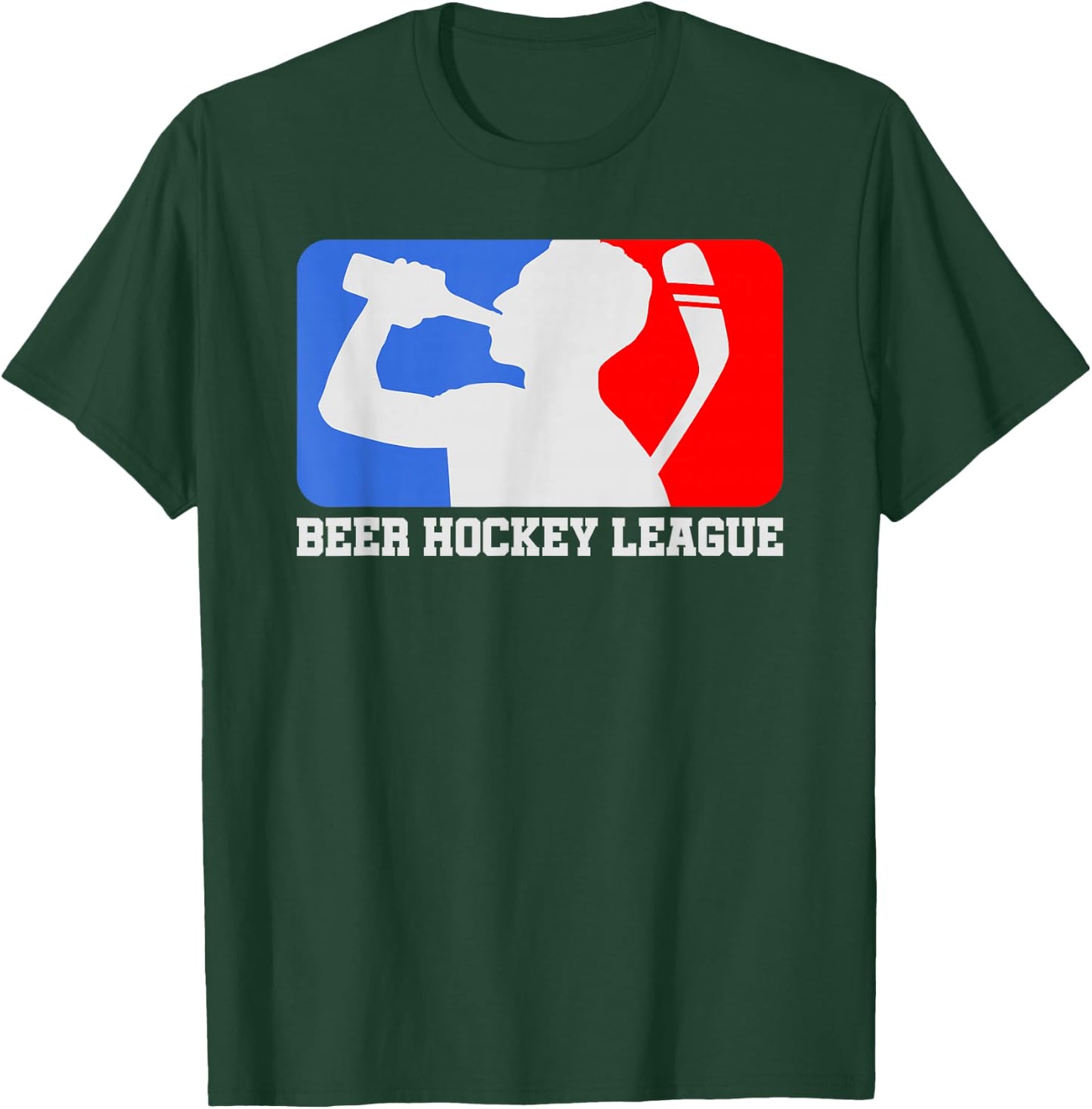 Cool Beer Hockey League Ice-Hockey Gift T-Shirt - T-Shirt | Forest
