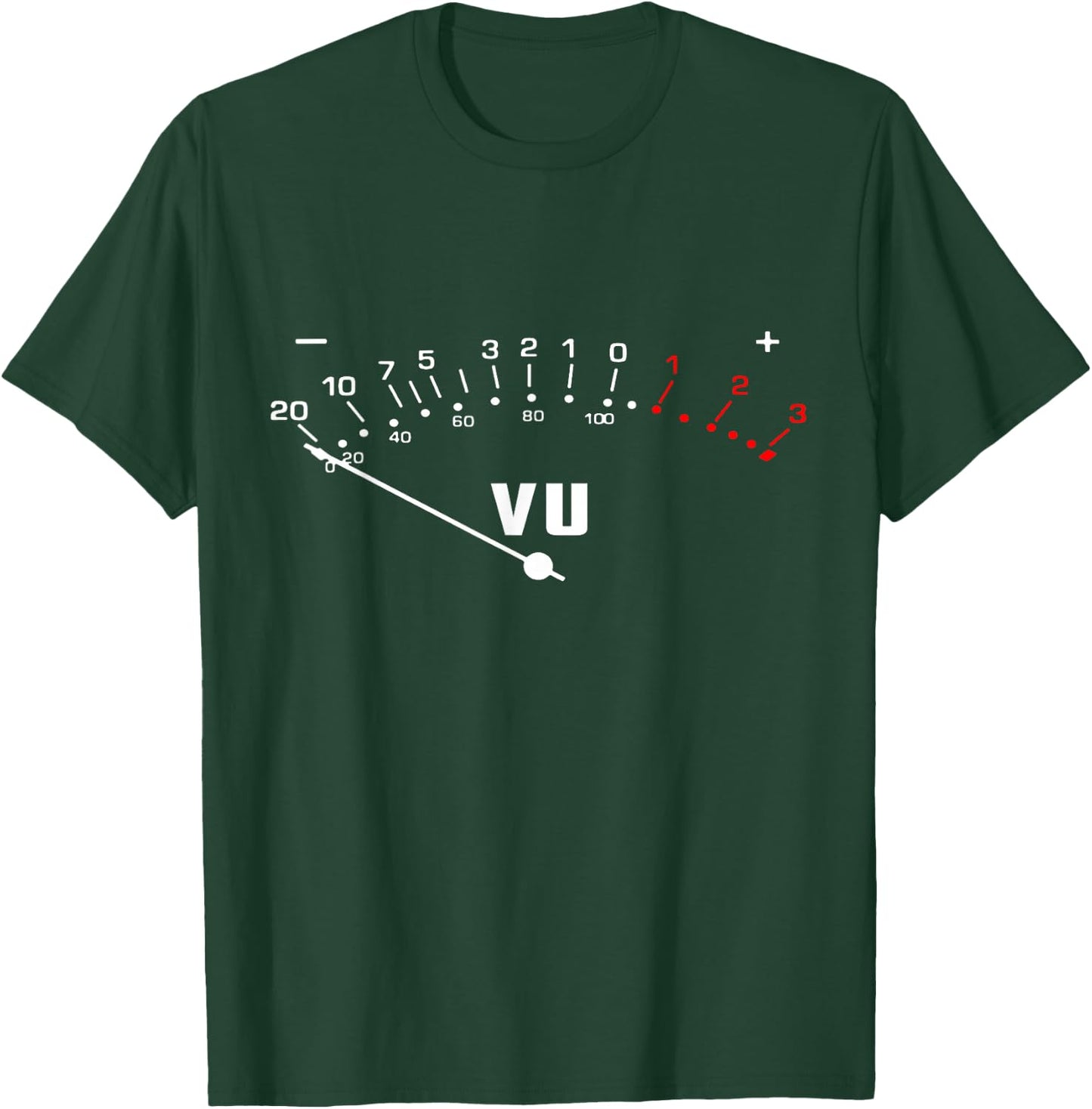 VU Sound Technician Audio Volume Meter T-Shirt - T-Shirt | Forest