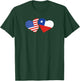 USA Chile Flag T Shirt Hearts Chileans American Love Cute T-Shirt - T-Shirt | Forest
