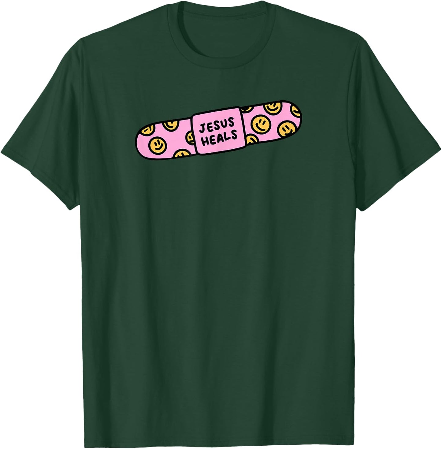 Jesus heal Funny Christian Faith Healer Healing T-Shirt - T-Shirt | Forest