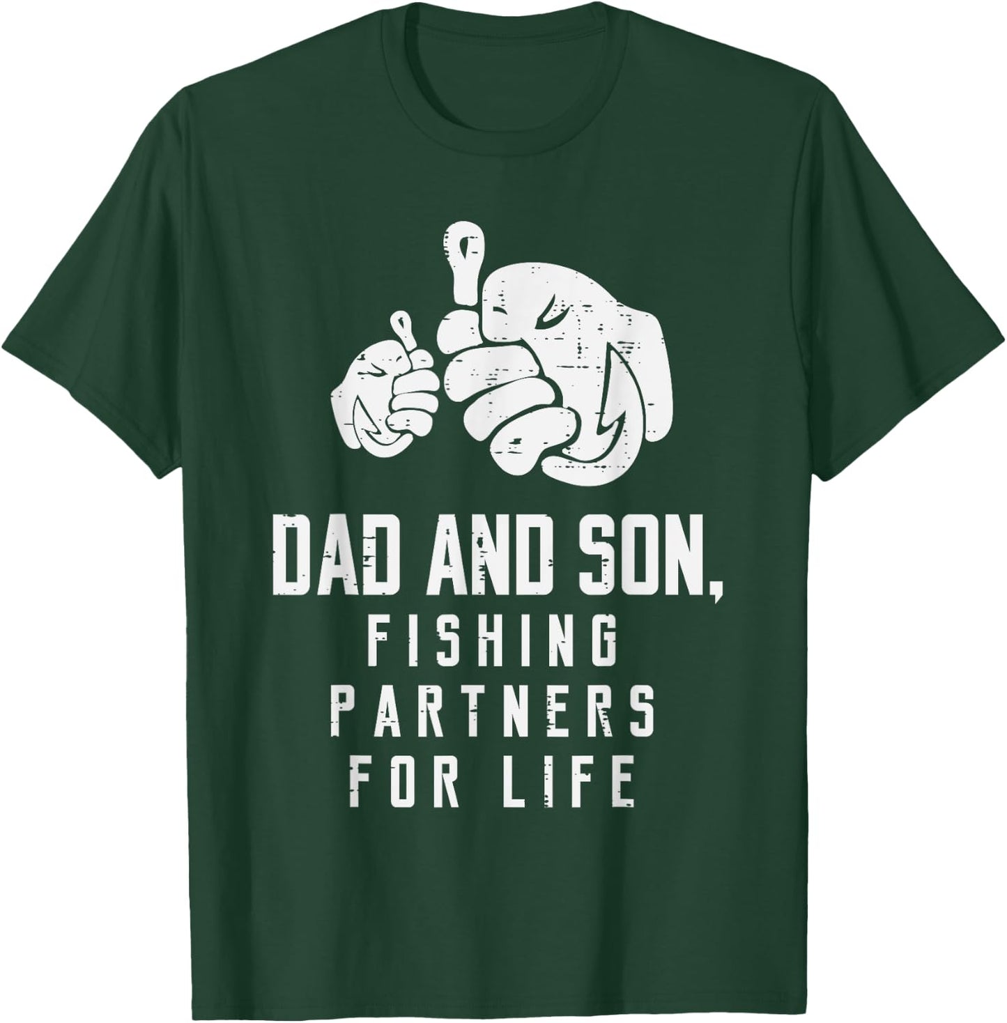 Dad And Son Fishing Partners For Life Matching Boys Men T-Shirt - T-Shirt | Forest
