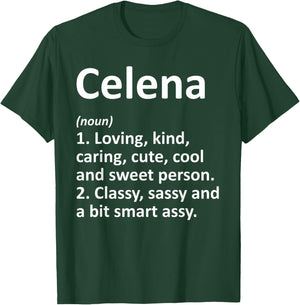 CELENA Definition Personalized Name Funny Birthday Gift T-Shirt - T-Shirt | Forest