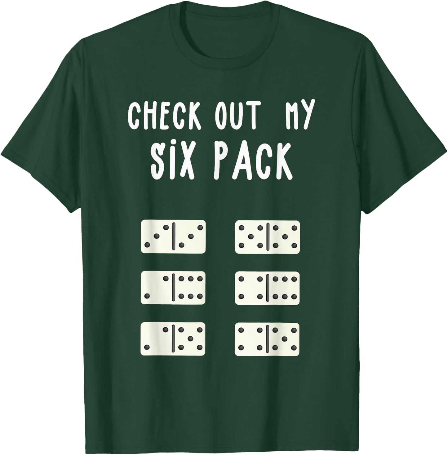 Funny Check out My Six Pack Funny Gift Dominoes Lover T-Shirt - T-Shirt | Forest