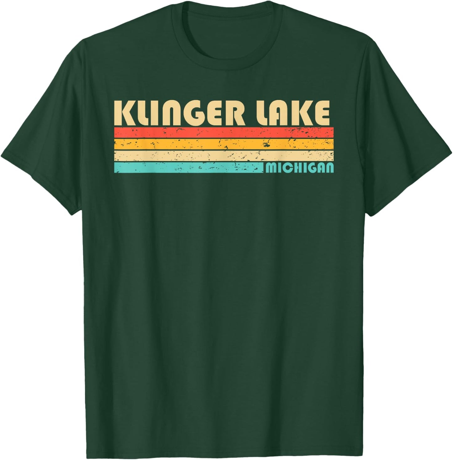 KLINGER LAKE MICHIGAN Funny Fishing Camping Summer T-Shirt - T-Shirt | Forest
