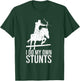I Do My Own Stunts Shirt Mounted Archery Horse Archer T-Shirt - T-Shirt | Forest