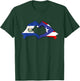El Salvador Flag Puerto Rico Heart Salvadorian El Salvador T-Shirt - T-Shirt | Forest