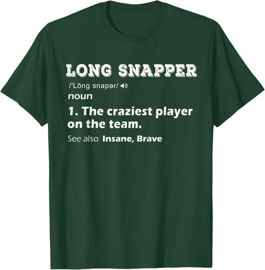 Cool Long Snapper Position Playing Football Team Player Gift T-Shirt - T-Shirt | Forest
