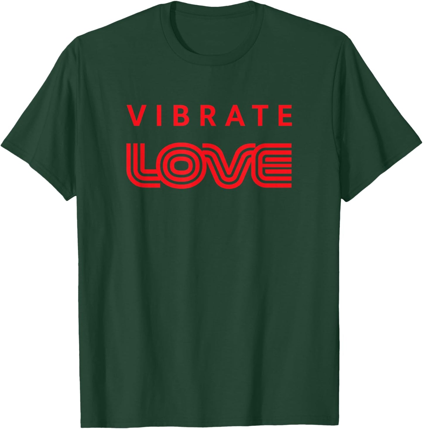 Vibrate Love Spiritual Yoga Meditation Graphic T-Shirt - T-Shirt | Forest