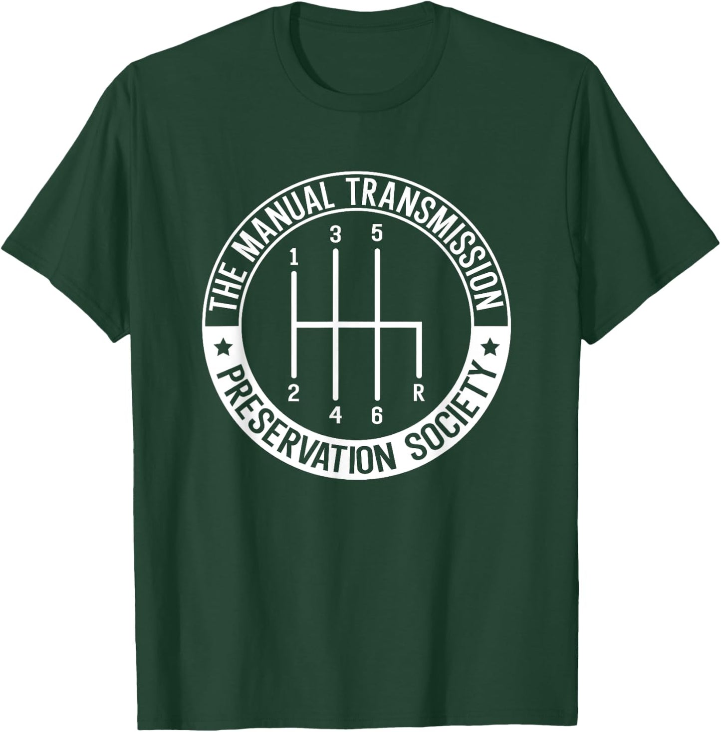 Reservation Society Gearbox Car Stick Manual Transmission T-Shirt - T-Shirt | Forest
