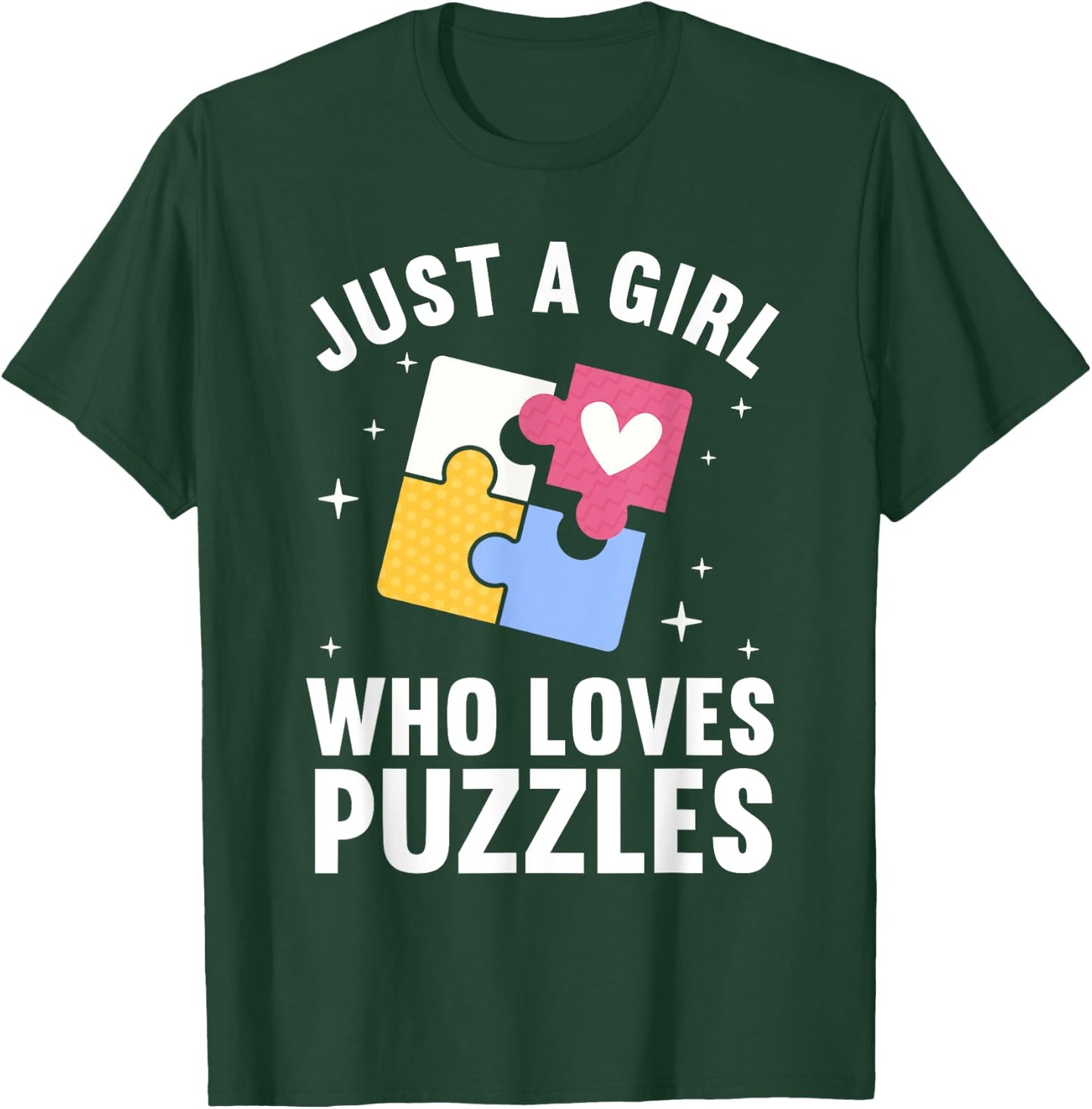 Best Puzzle Art Girls Jigsaw Piece Puzzle Lovers T-Shirt - T-Shirt | Forest