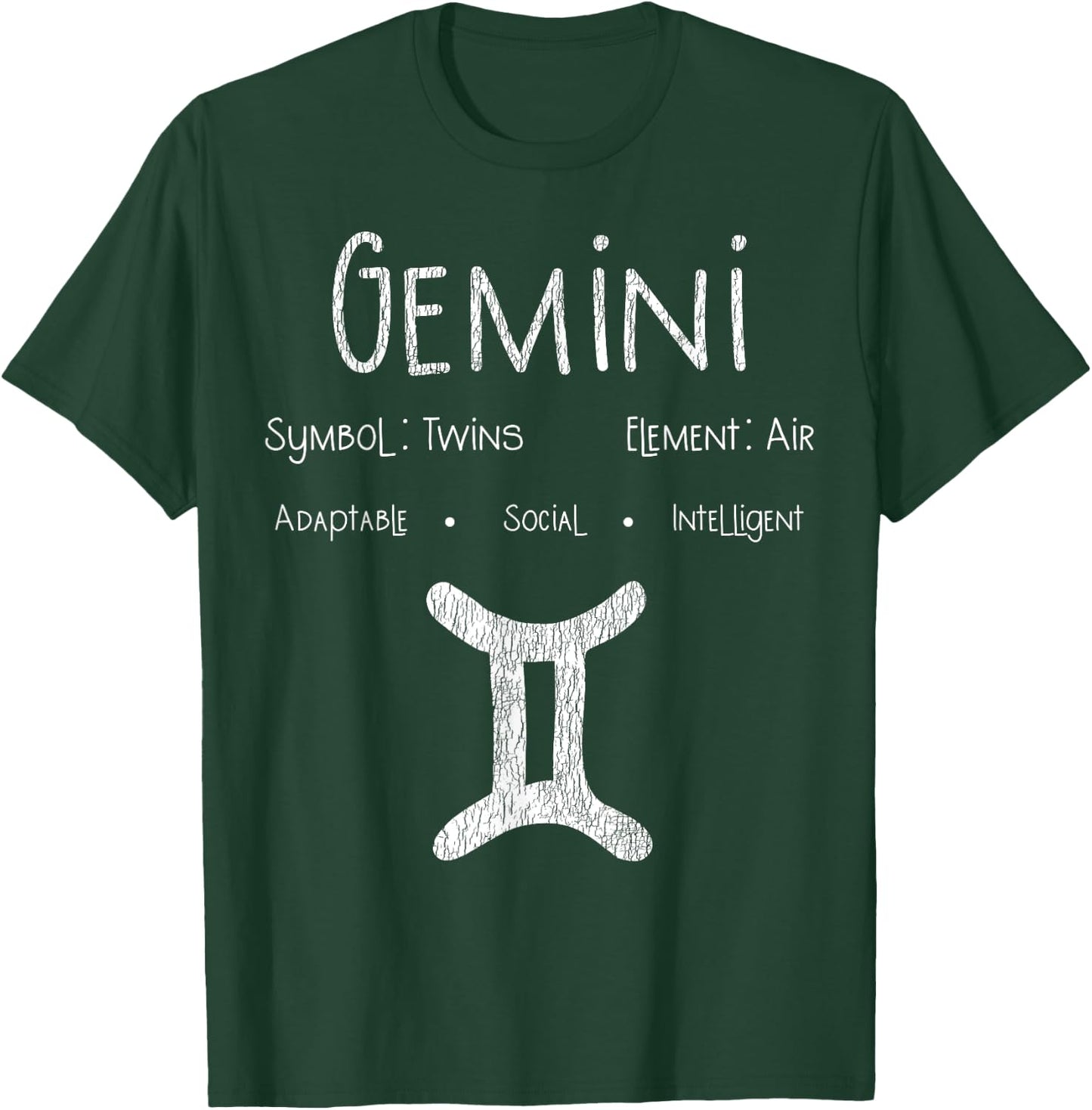 Vintage Gemini Birthday Horoscope Zodiac Sign Astrology Bday T-Shirt - T-Shirt | Forest