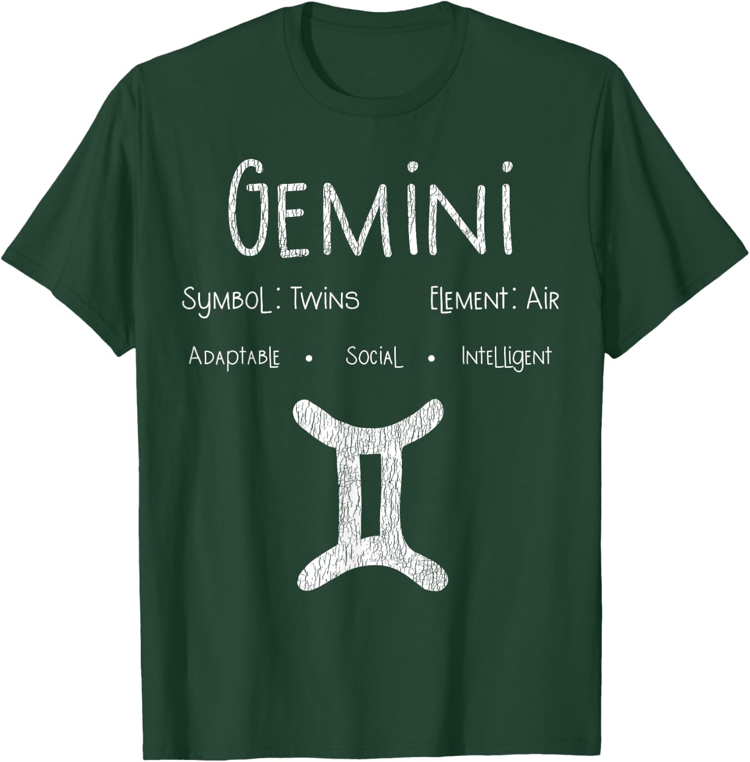 Vintage Gemini Birthday Horoscope Zodiac Sign Astrology Bday T-Shirt - T-Shirt | Forest