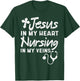 Jesus Heart Nursing Veins Nurse RN God Faith Christian Gift T-Shirt - T-Shirt | Forest
